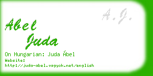 abel juda business card